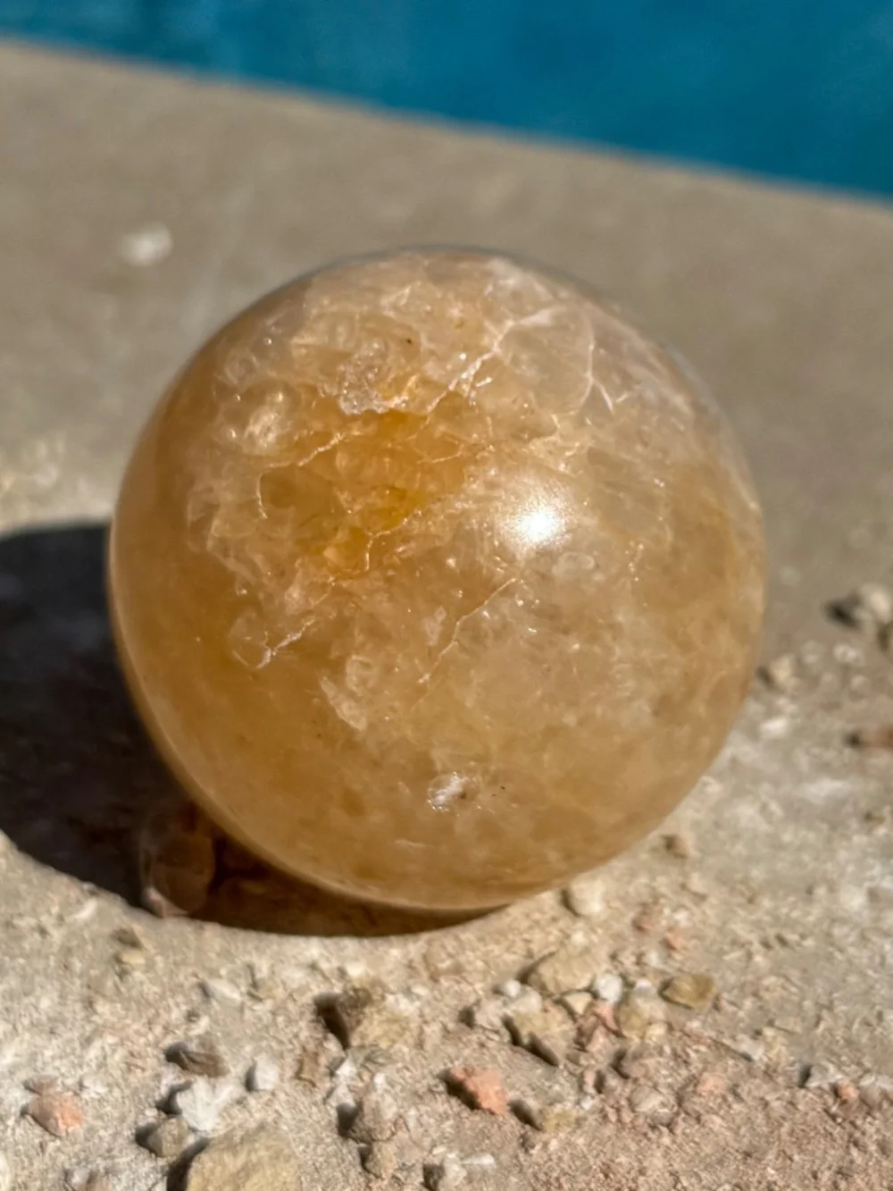 Mexican Honey Amber Calcite Crystal Sphere